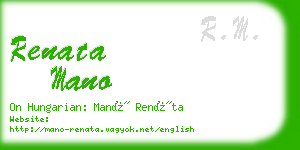 renata mano business card